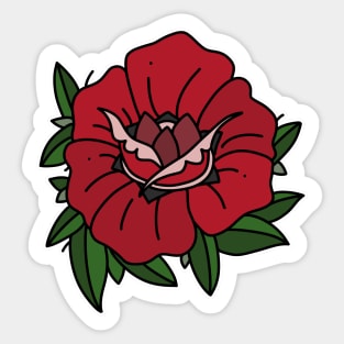 Traditional Rose Tattoo Sticker